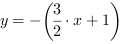 y = -(3/2*x+1)