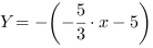 Y = -(-5/3*x-5)