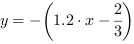 y = -(1.2*x-2/3)